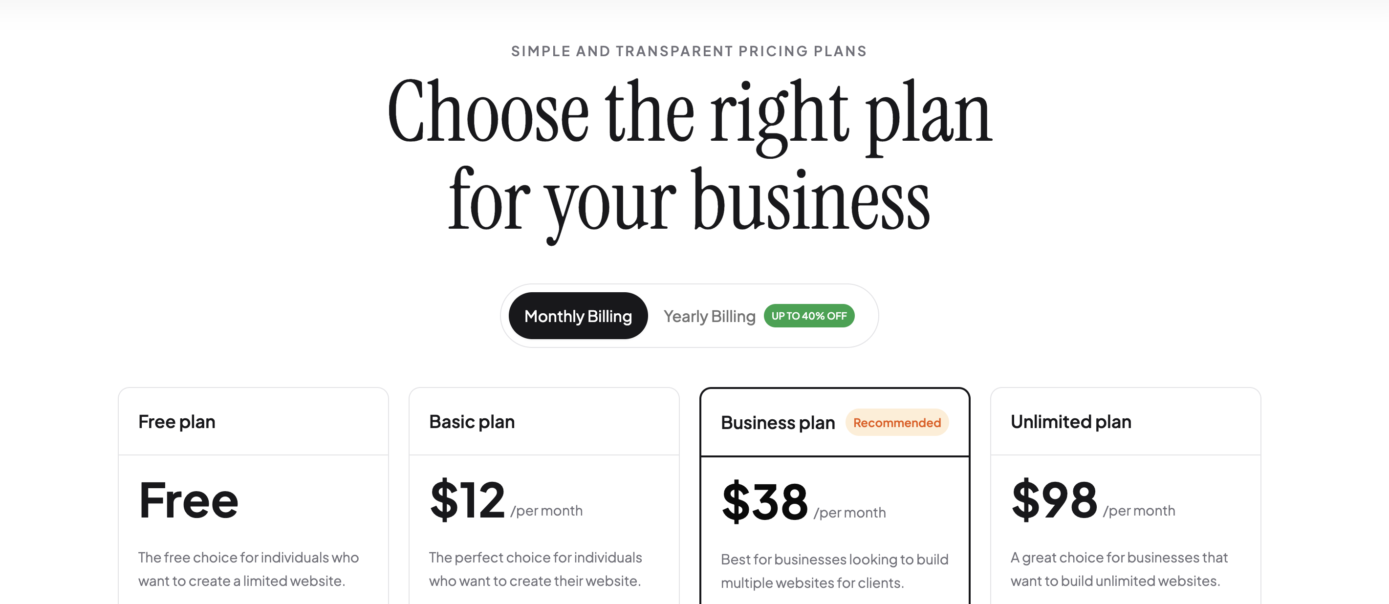 On the payment screen, is it clear what you are paying for?