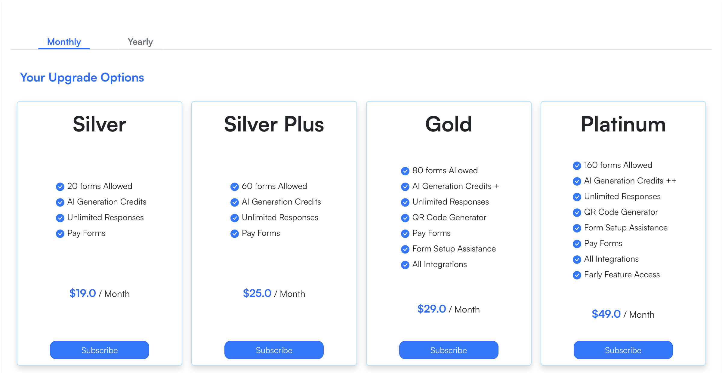 On the payment screen, is it clear what you are paying for?