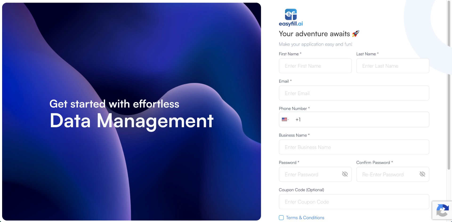 How many sign-up steps are there, and is a card required immediately?