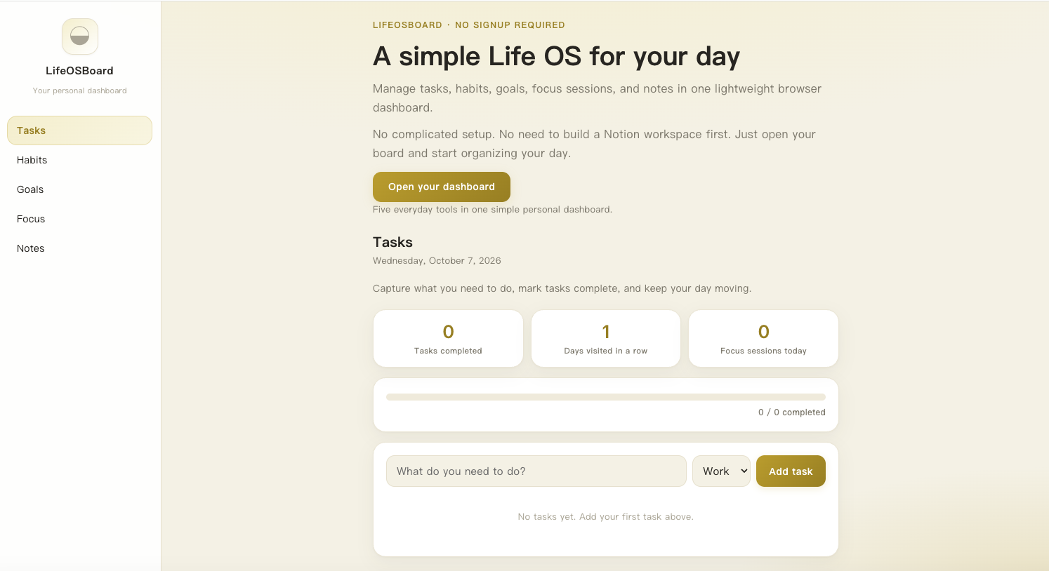LifeOSBoard