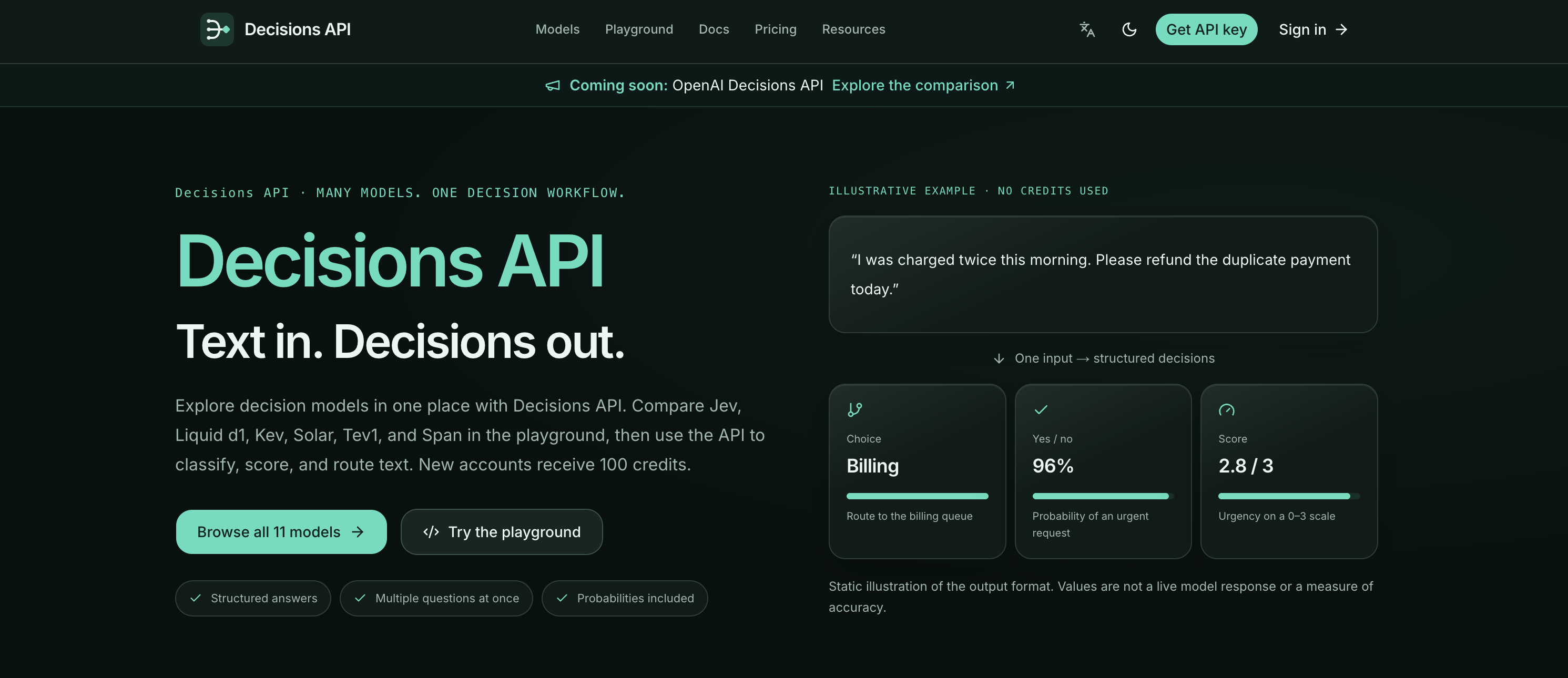 Decisions API